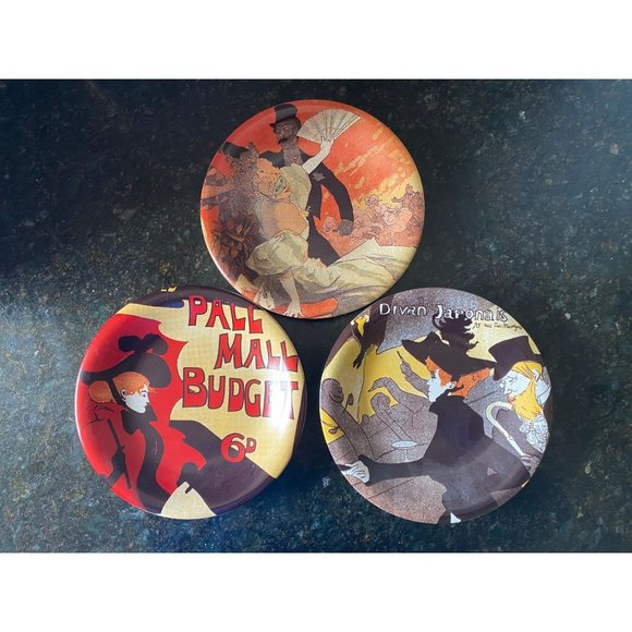 French Advertising 8" Appetizer Plates, Centrum Vintage Poster Art, (Qty. 3) - Picture 1 of 6